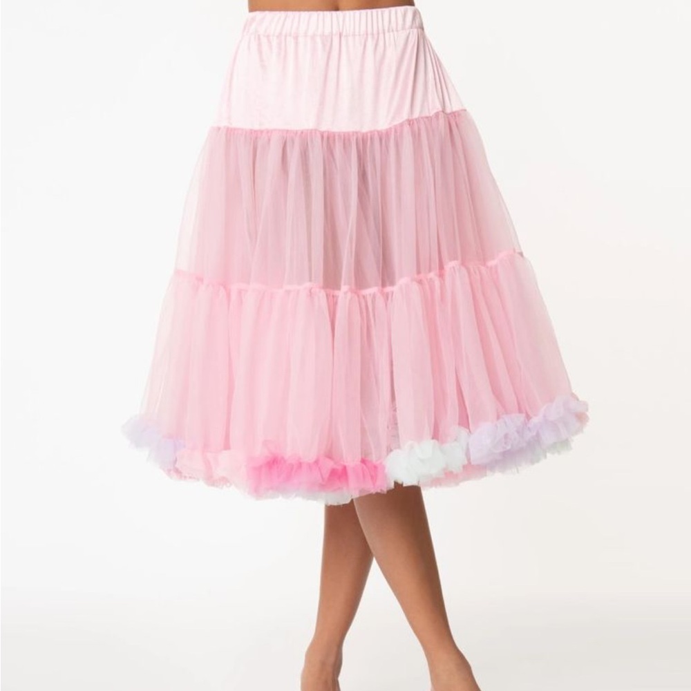 Unique vintage petticoat multi pastel color EUC.